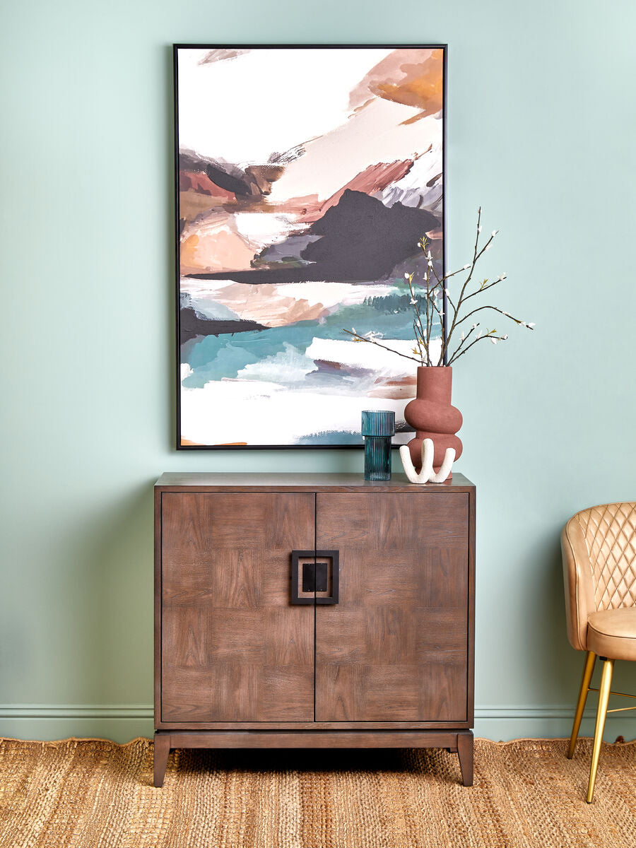 Orsina Astratto Neutral and White Textured Abstract Canvas Wall Art