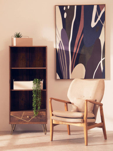 Orsina Nason Abstract Wall Art – Black, White and Gold Modern Decor