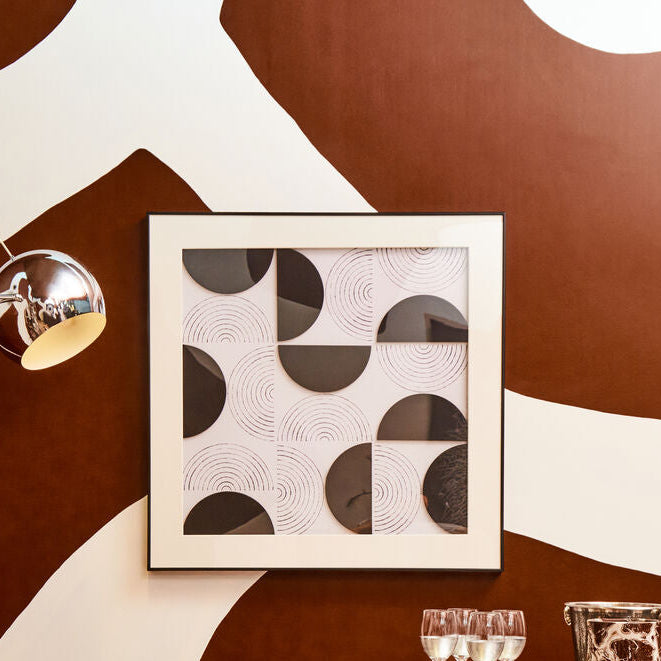 Orsina Nason Geometric Monochrome Relief Wall Art – Textured Decor