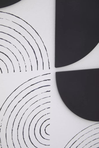 Orsina Nason Geometric Monochrome Relief Wall Art – Textured Decor