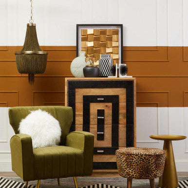 Orsina Nason Gold Carving Abstract Wall Art – Neutral Textured Canvas