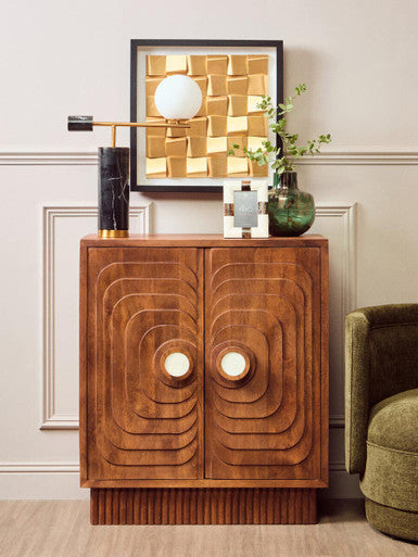 Orsina Nason Gold Carving Abstract Wall Art – Neutral Textured Canvas