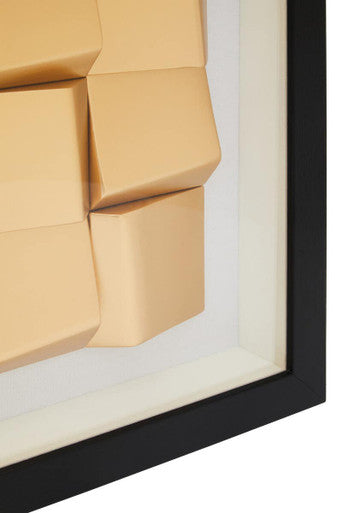 Orsina Nason Gold Carving Abstract Wall Art – Neutral Textured Canvas