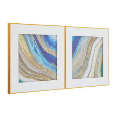 Orsina Astratto Abstract Wall Art – Set of 2 Geometric Canvas Panels