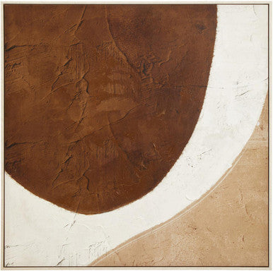Orsina Astratto Textured Abstract Wall Art – Brown and Natural Canvas