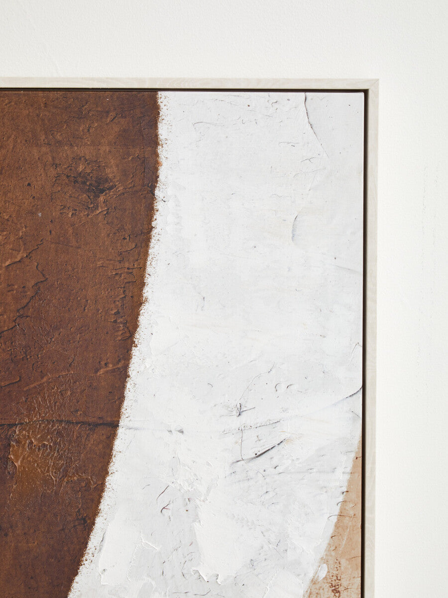 Orsina Astratto Textured Abstract Wall Art – Brown and Natural Canvas