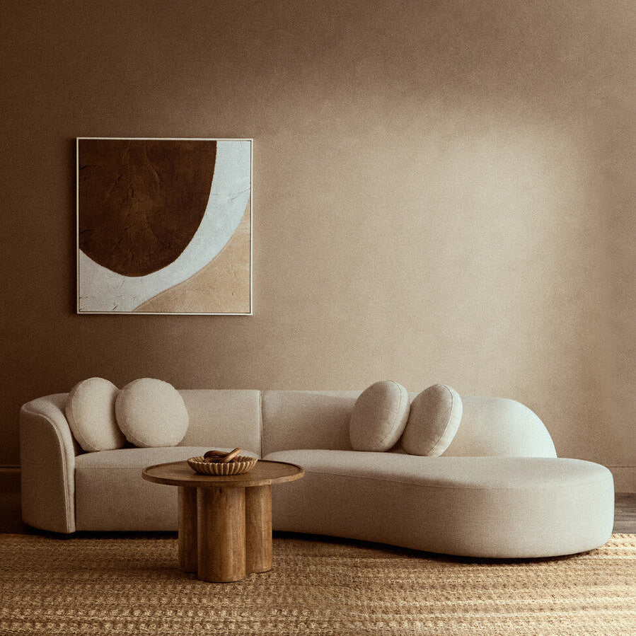 Orsina Astratto Textured Abstract Wall Art – Brown and Natural Canvas