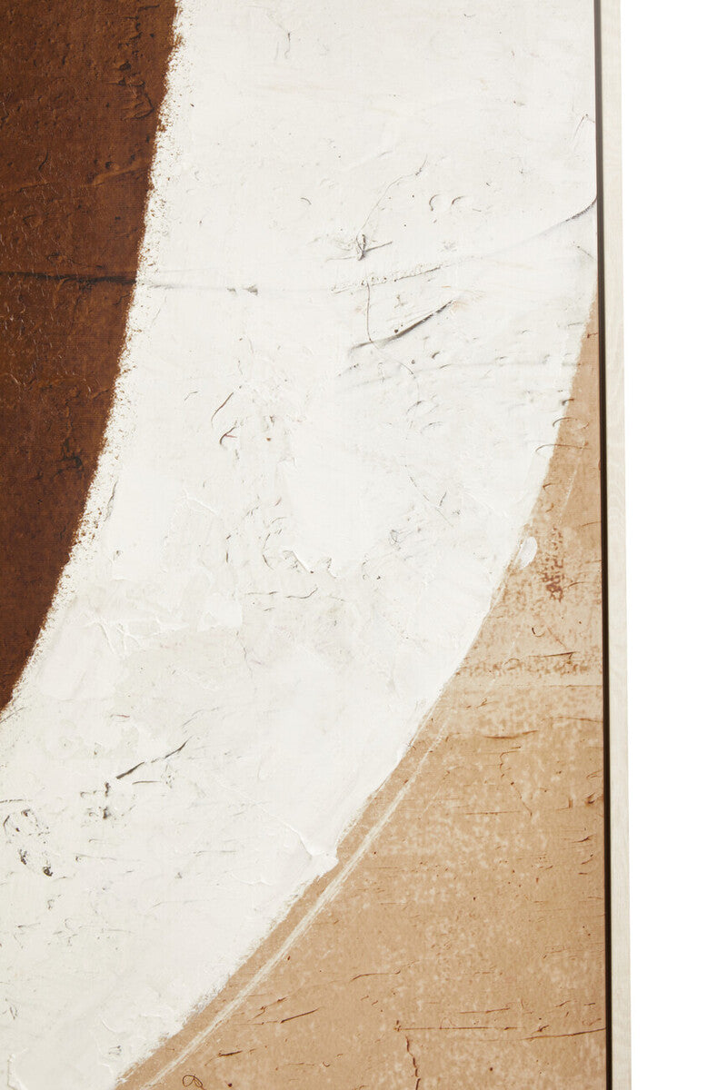 Orsina Astratto Textured Abstract Wall Art – Brown and Natural Canvas