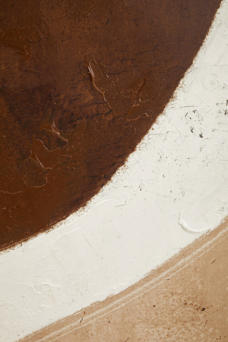 Orsina Astratto Textured Abstract Wall Art – Brown and Natural Canvas
