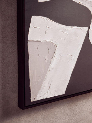 Orsina Astratto Black and Gold Textured Abstract Canvas Wall Art