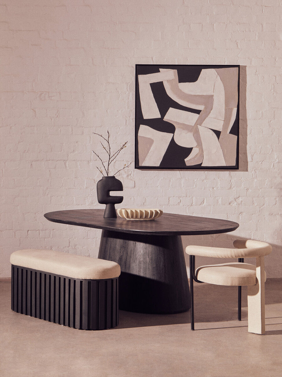 Orsina Astratto Black and Gold Textured Abstract Canvas Wall Art
