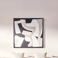 Orsina Astratto Black and Gold Textured Abstract Canvas Wall Art