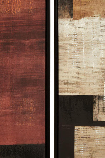 Orsina Astratto Geometric Abstract Canvas Wall Art - Set of 2