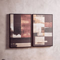 Orsina Astratto Geometric Abstract Canvas Wall Art - Set of 2