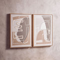 Orsina Astratto Set of 2 Hand-Painted Neutral Abstract Canvas Wall Art