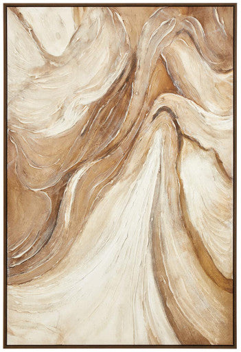 Orsina Nason Abstract Textured Wall Art – Black and Brown Minimalist