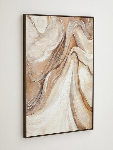 Orsina Nason Abstract Textured Wall Art – Black and Brown Minimalist