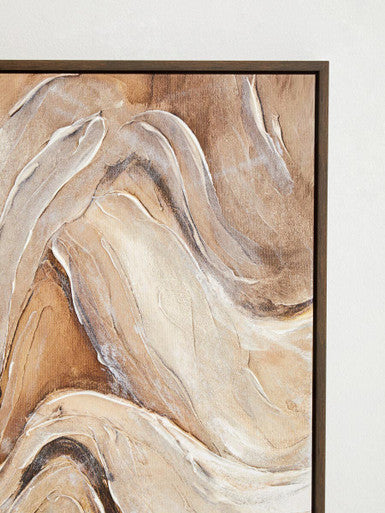 Orsina Nason Abstract Textured Wall Art – Black and Brown Minimalist