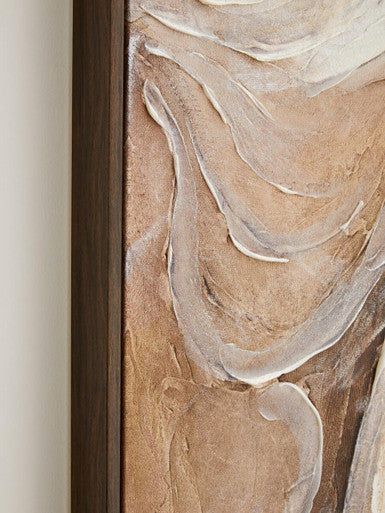 Orsina Nason Abstract Textured Wall Art – Black and Brown Minimalist