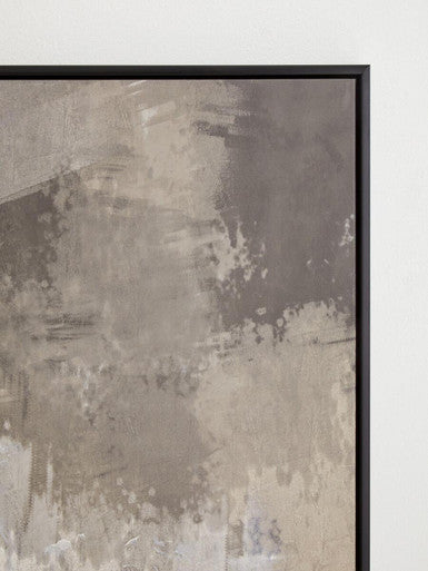 Orsina Astratto Monochrome Framed Abstract Canvas Wall Art – Grey & White