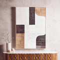 Orsina Nason Abstract Botanical Gold and White Textured Canvas Wall Art