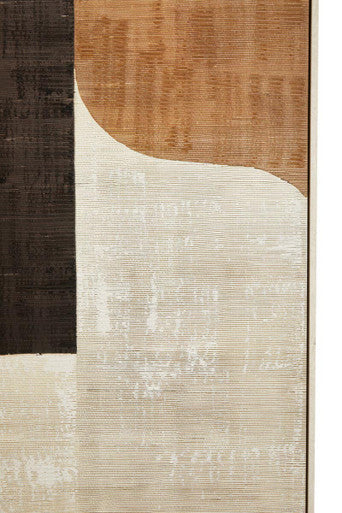 Orsina Nason Abstract Botanical Gold and White Textured Canvas Wall Art