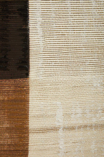 Orsina Nason Abstract Botanical Gold and White Textured Canvas Wall Art