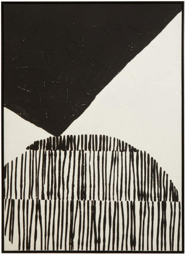 Orsina Astratto Black and White Abstract Botanical Leaf Wall Art