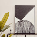 Orsina Astratto Black and White Abstract Botanical Leaf Wall Art