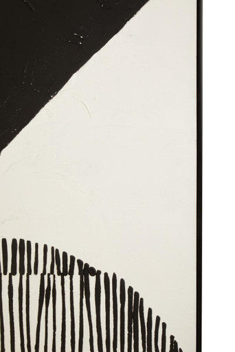 Orsina Astratto Black and White Abstract Botanical Leaf Wall Art