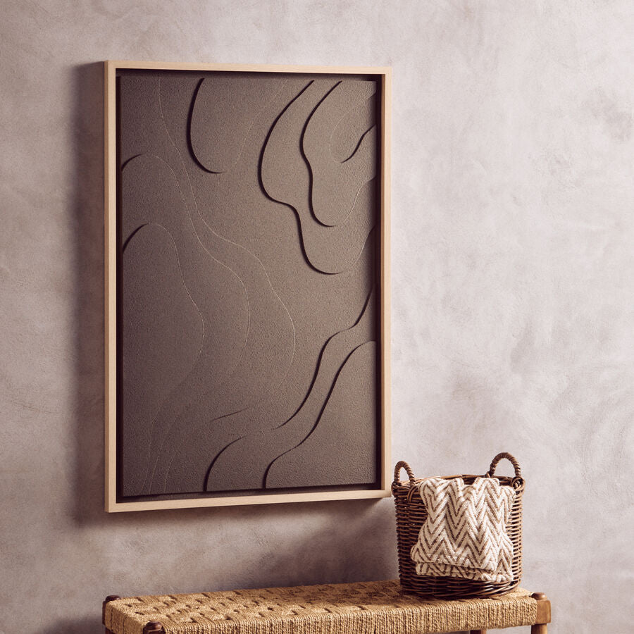 Orsina Astratto 3D Effect Green Wall Art – Modern Textured Abstract Decor