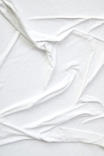 Orsina Astratto White Hand Painted Sculptural Fabric Wall Art