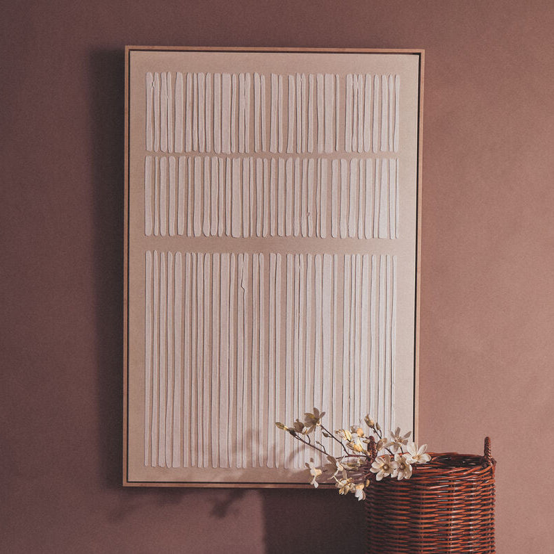 Orsina Astratto Monochrome Textured Canvas Wall Art | Black & Cream