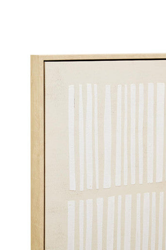 Orsina Astratto Monochrome Textured Canvas Wall Art | Black & Cream