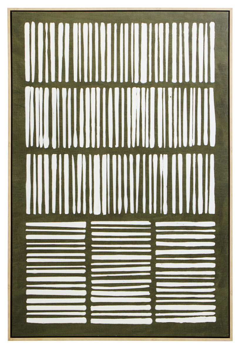 Orsina Astratto Green Textured Abstract Canvas Wall Art – Japandi Style