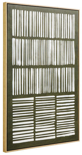 Orsina Astratto Green Textured Abstract Canvas Wall Art – Japandi Style