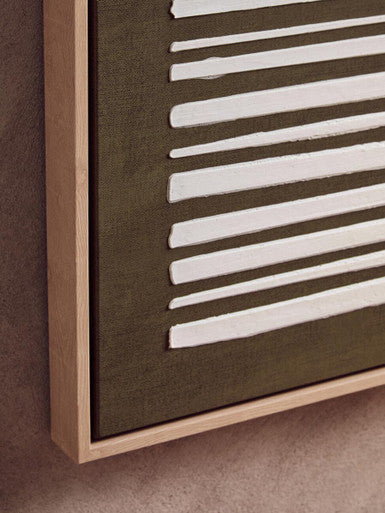 Orsina Astratto Green Textured Abstract Canvas Wall Art – Japandi Style