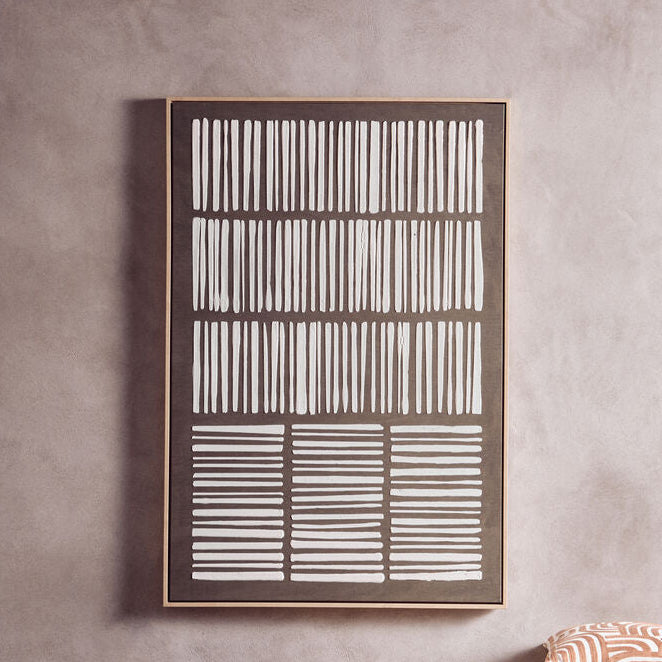 Orsina Astratto Green Textured Abstract Canvas Wall Art – Japandi Style