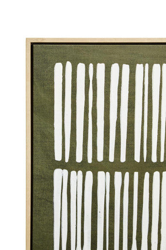 Orsina Astratto Green Textured Abstract Canvas Wall Art – Japandi Style