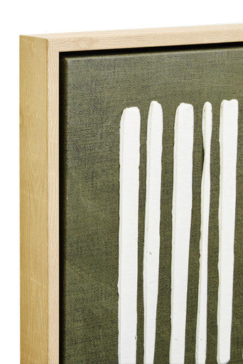 Orsina Astratto Green Textured Abstract Canvas Wall Art – Japandi Style
