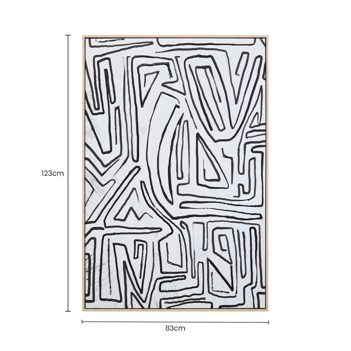 Orsina Astratto Abstract Black and Cream Textured Wall Art – Modern