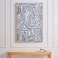 Orsina Astratto Abstract Black and Cream Textured Wall Art – Modern
