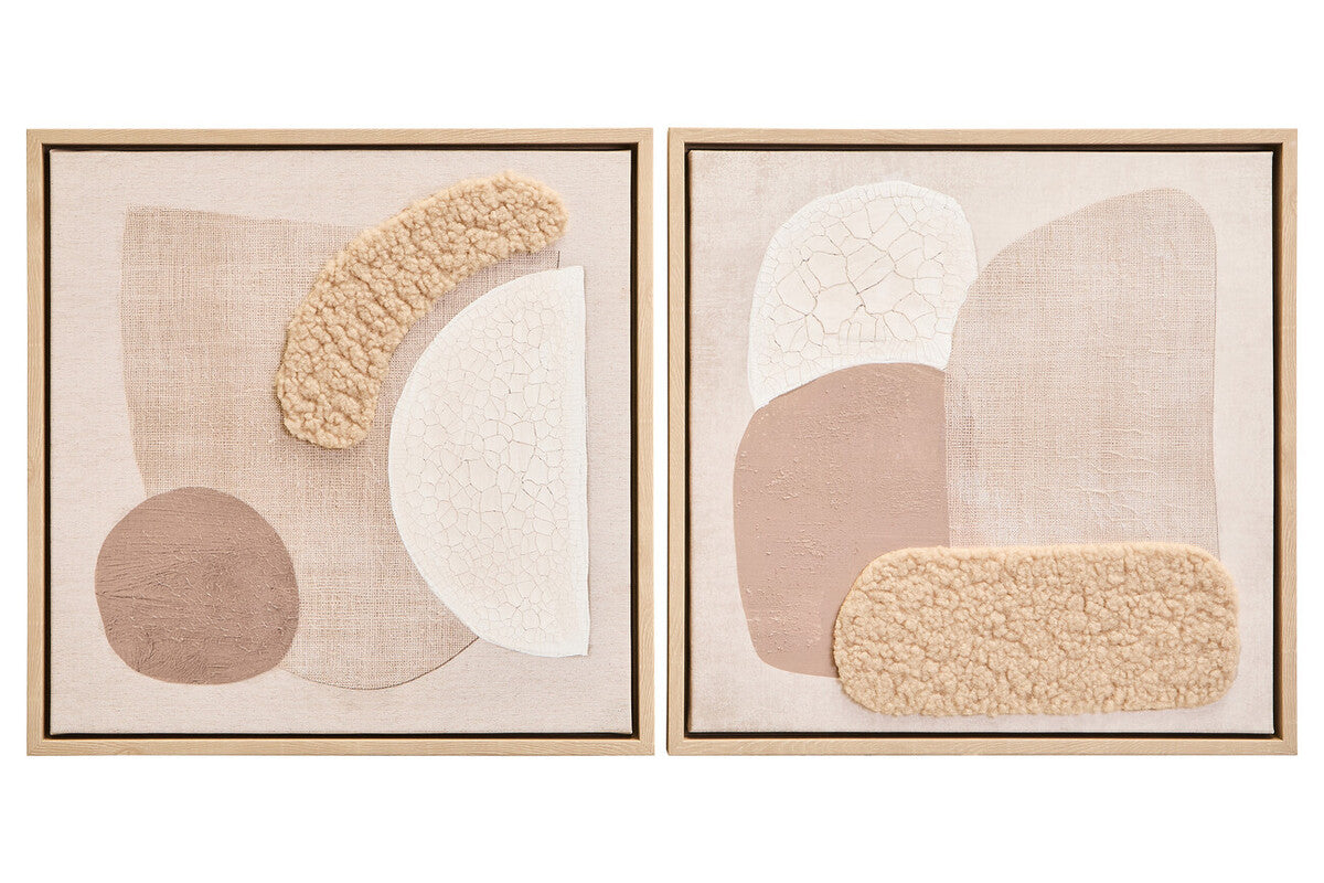 Orsina Astratto Natural Textured Wall Art – Set of 2 Modern Neutral Decor