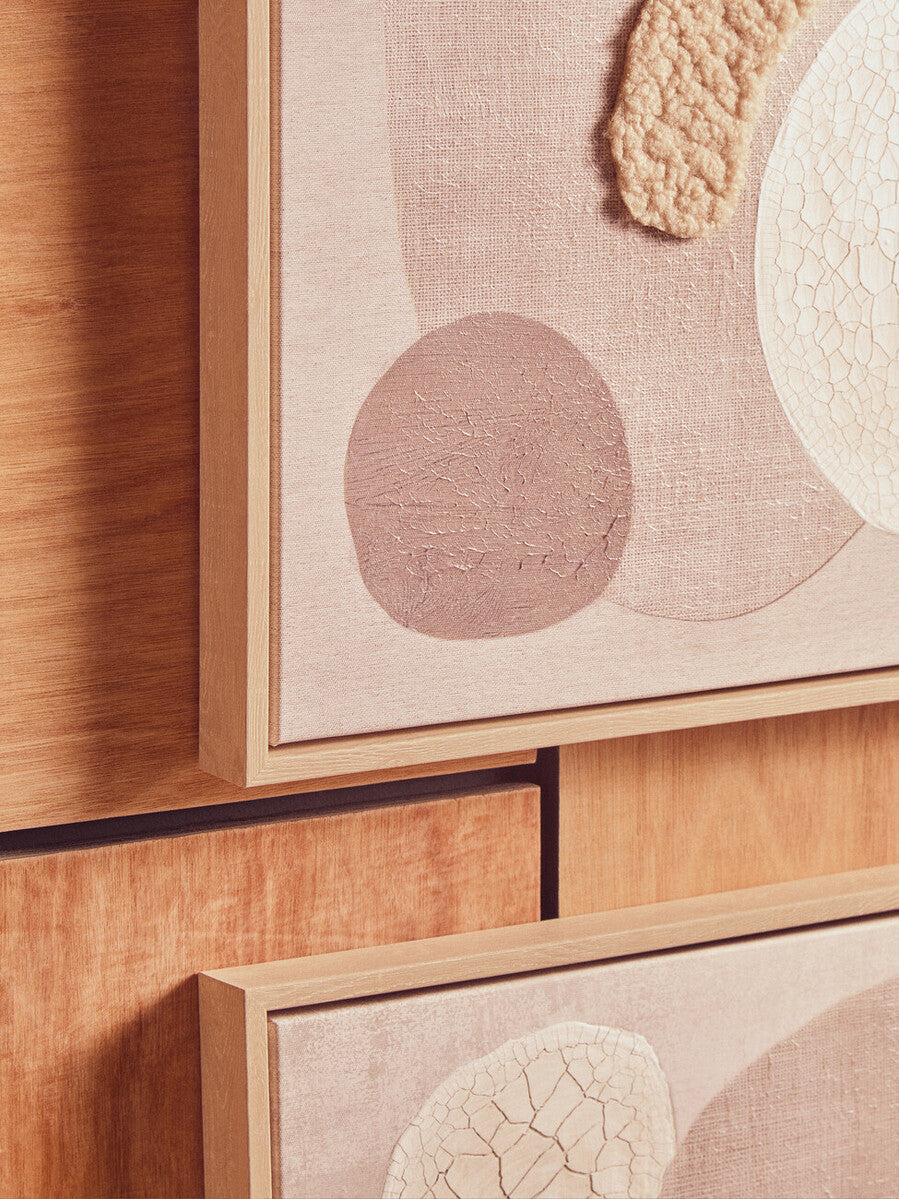 Orsina Astratto Natural Textured Wall Art – Set of 2 Modern Neutral Decor