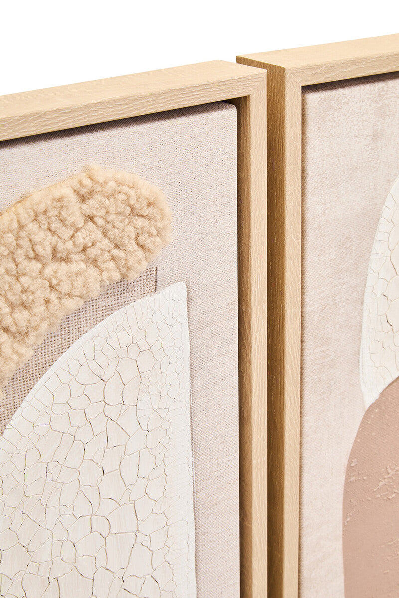 Orsina Astratto Natural Textured Wall Art – Set of 2 Modern Neutral Decor
