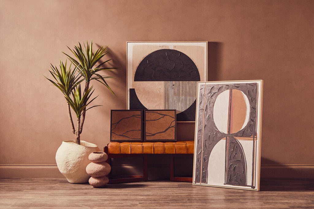 Orsina Astratto Black and Cream Wall Art – Modern Minimalist Abstract