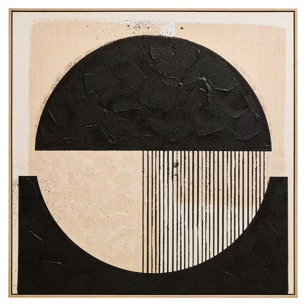 Orsina Astratto Black and Cream Wall Art – Modern Minimalist Abstract