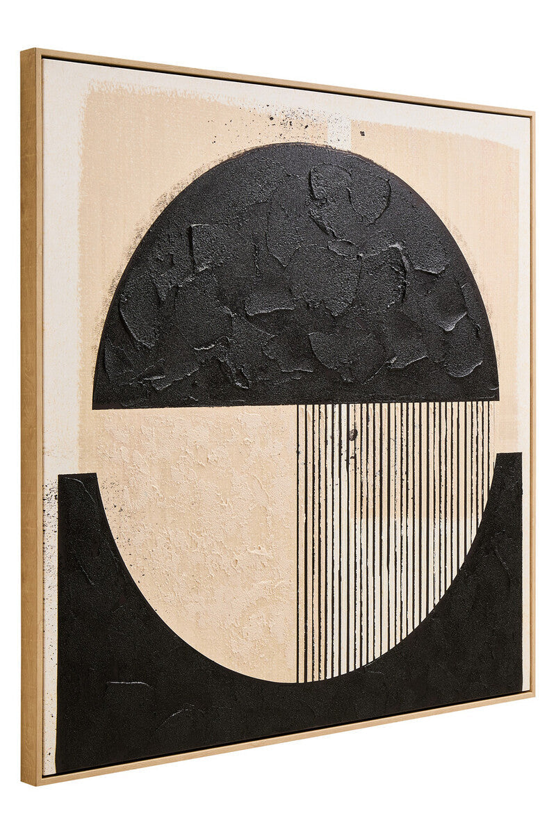 Orsina Astratto Black and Cream Wall Art – Modern Minimalist Abstract