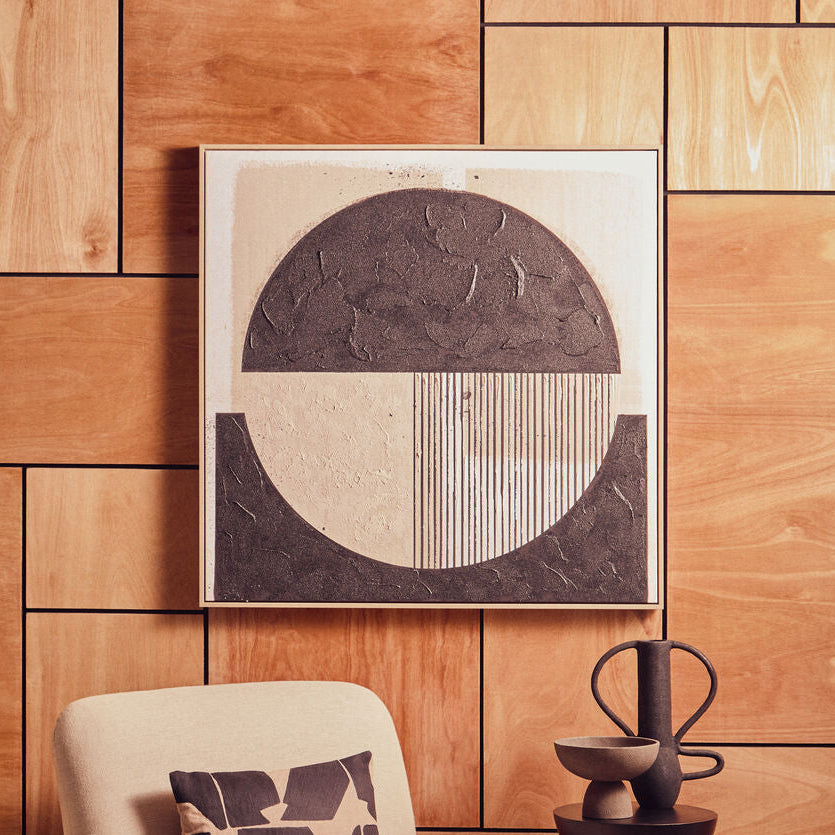 Orsina Astratto Black and Cream Wall Art – Modern Minimalist Abstract