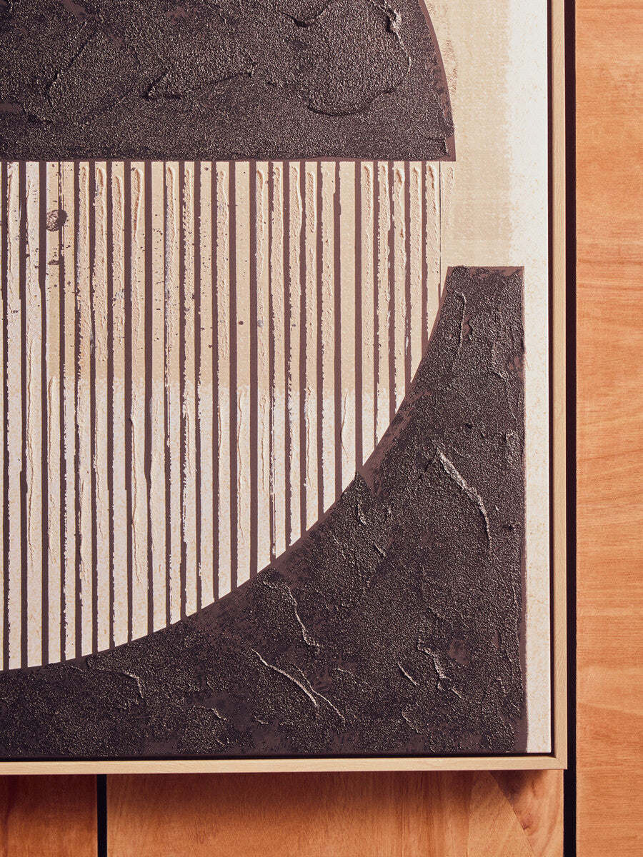Orsina Astratto Black and Cream Wall Art – Modern Minimalist Abstract